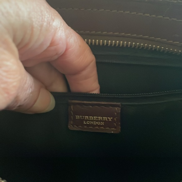 Authentic Burberry Haymarket Double Buckled Outer Pockets Bag - Picture 7 of 13